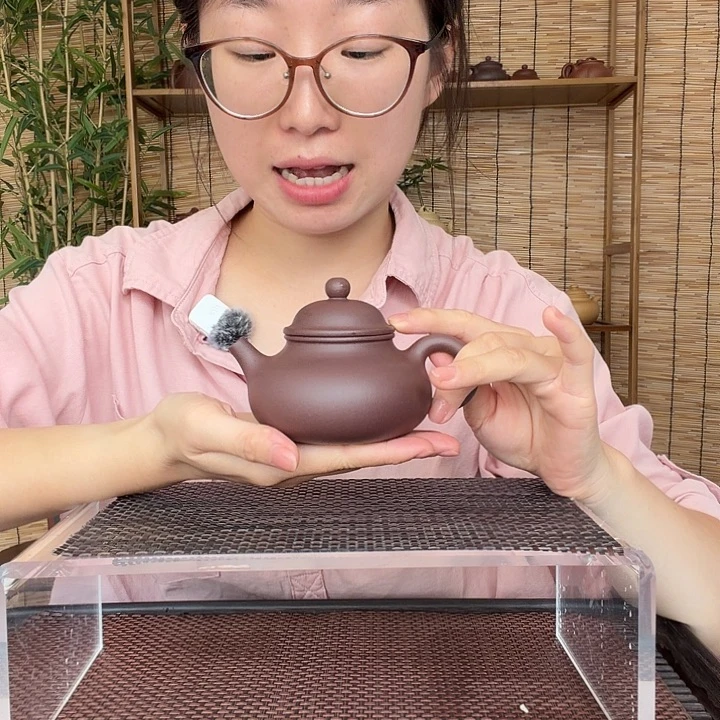 茶壶紫砂原矿湖父底槽清容天紫砂壶微瑕没礼盒200CC左右