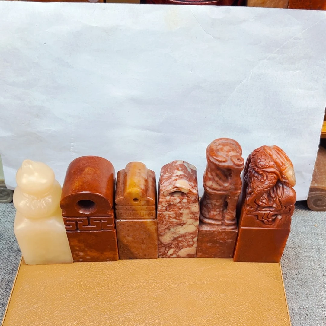 用***2寿山石印石闪购商品瑕疵料6方