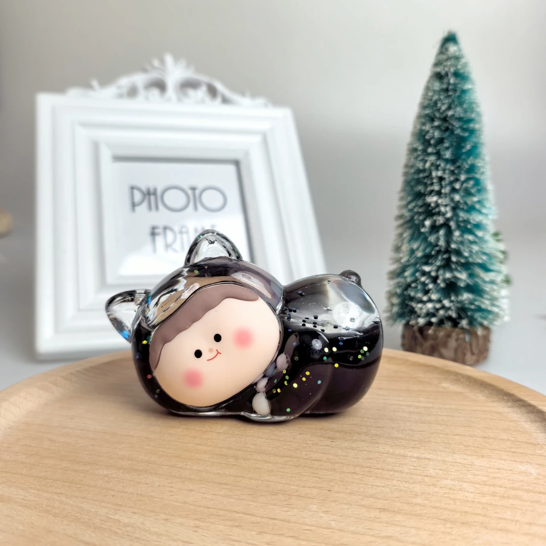 【巨无霸趴趴猫李四】双色奶豆摆件