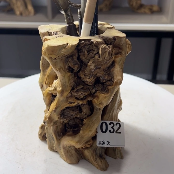 木石榴木榴疤茶桶笔筒