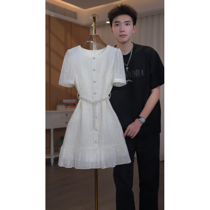 【语馨服饰】2096夏季新款百搭显瘦短袖连衣裙