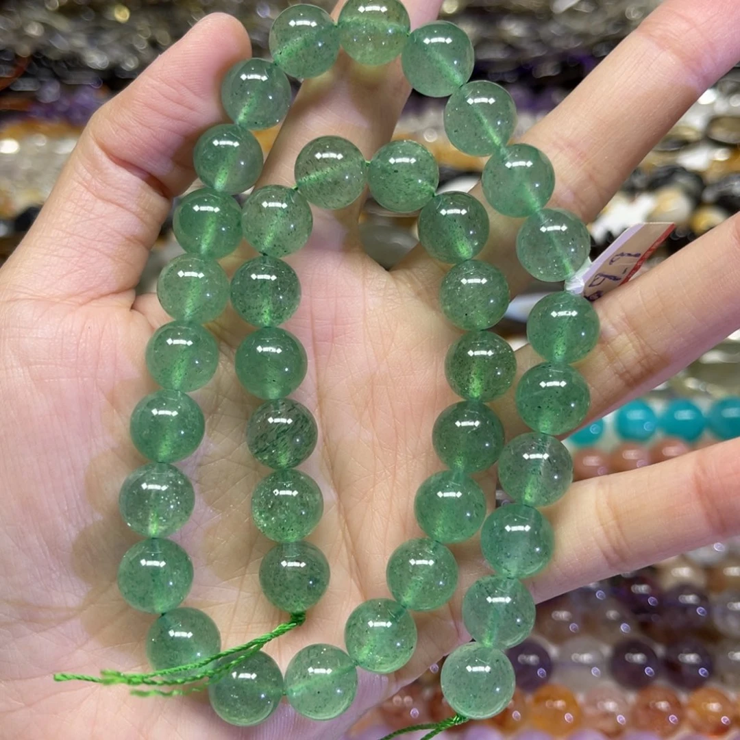 未镶嵌水晶颈饰天然绿草莓卡10长条38厘米