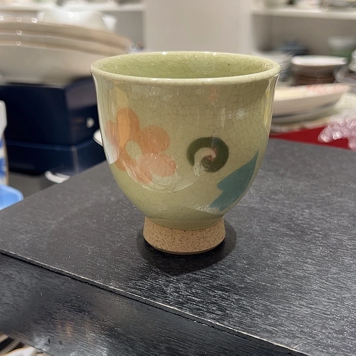 G***T瓷手绘小花高足大杯子大漂亮