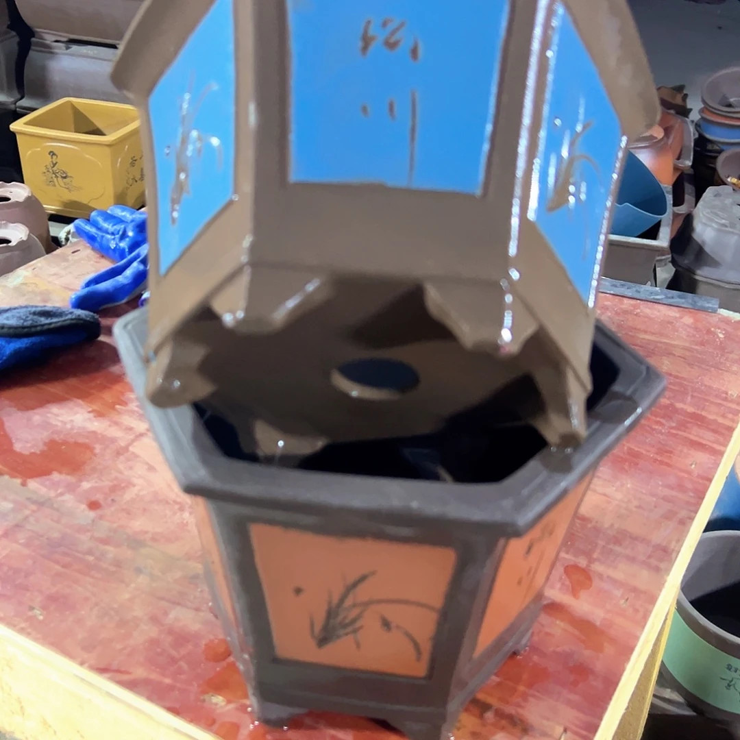 25红六方➕25蓝六方花盆花盆花盆