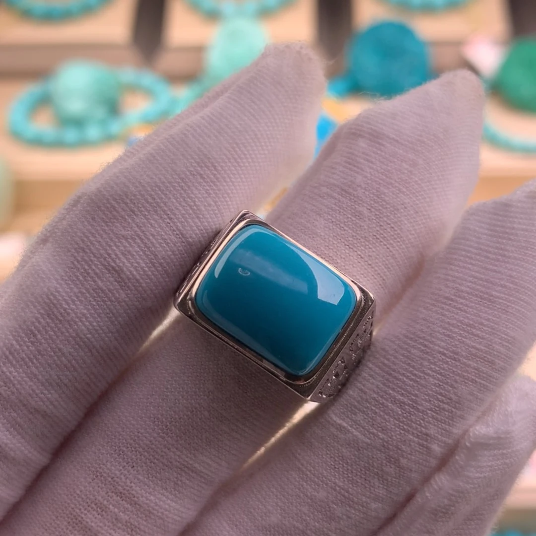 银S925镶嵌绿松石珠宝奇石