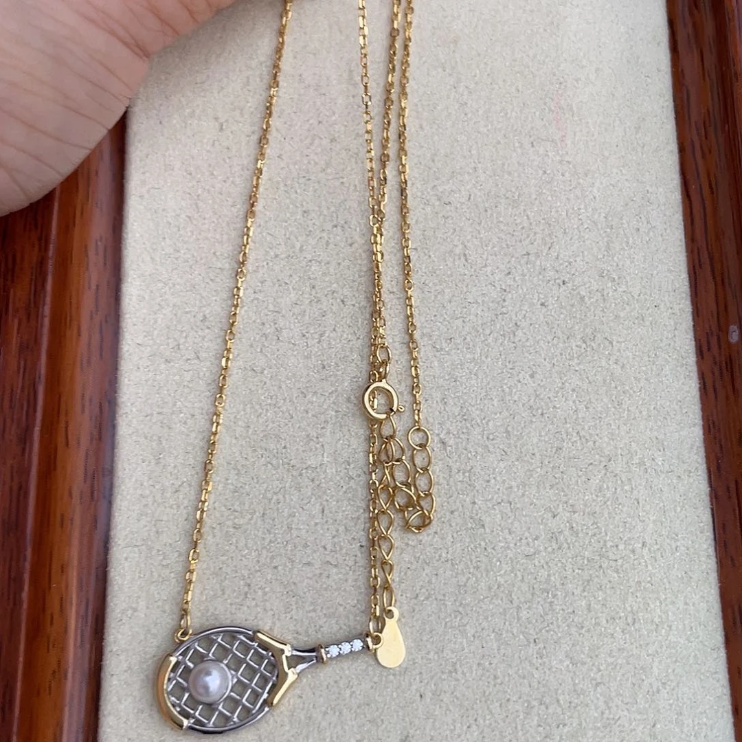 海水珍珠银S925镶嵌颈饰