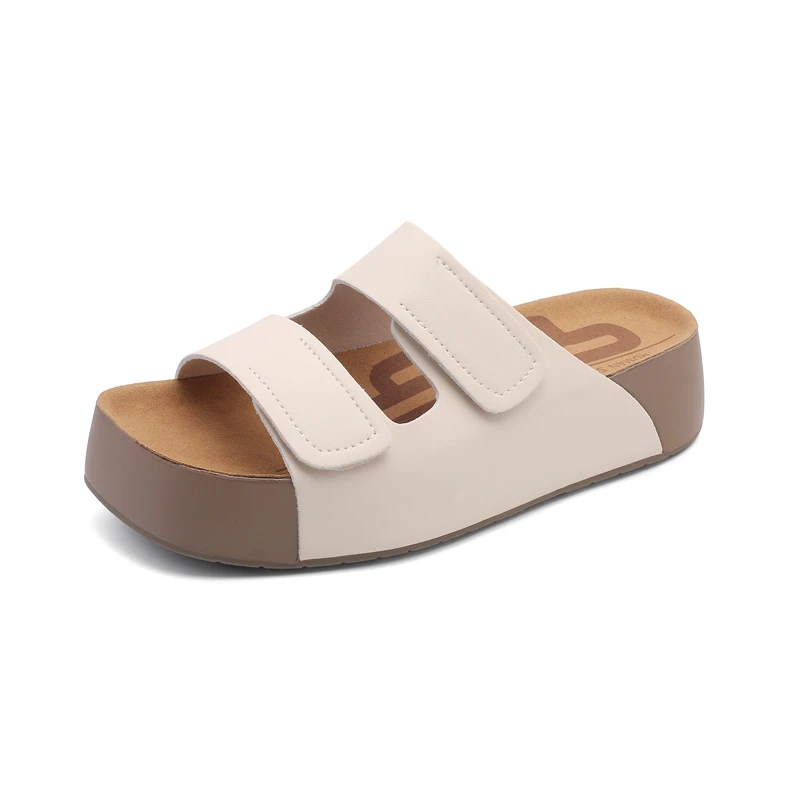 【厚乳吐司】网红夏季时尚厚底方头勃肯女士拖鞋