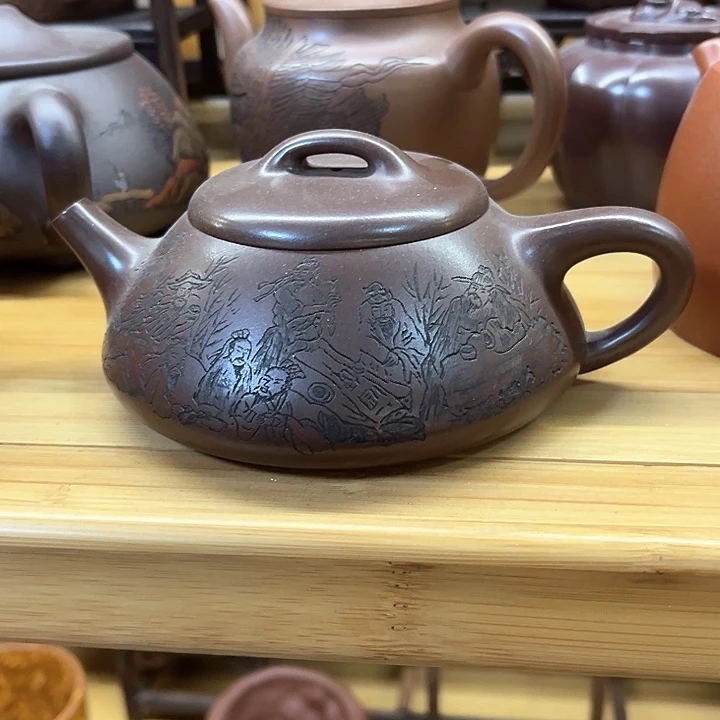 紫砂茶杯随*紫砂石瓢壶