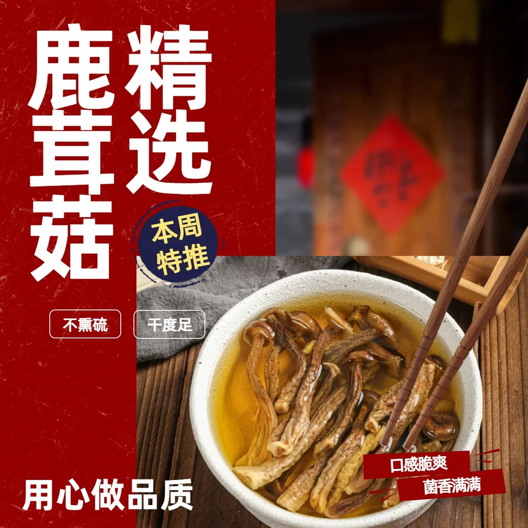 高山头茬鹿茸菇无硫无熏干货炒菜煲汤鲜香脆嫩