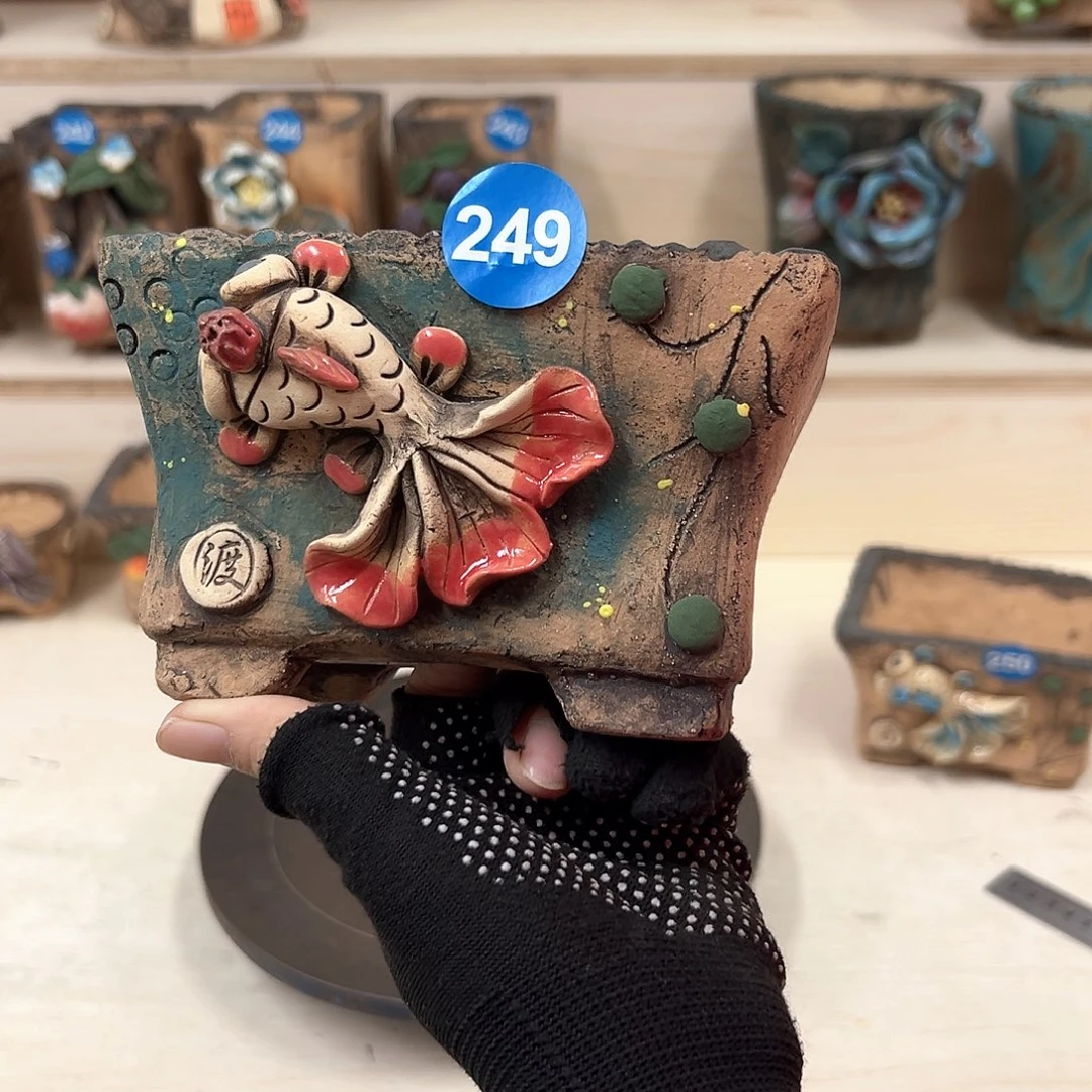 紫砂花盆249号内口12×8外高9