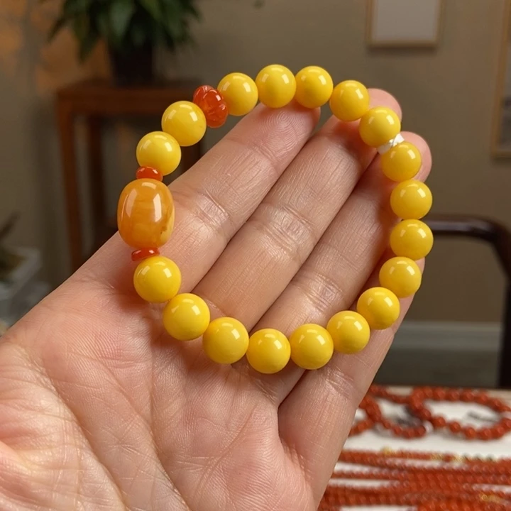 琥珀手链未镶嵌蜜蜡手串9