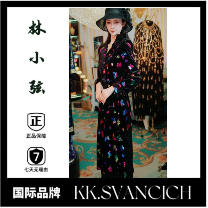 749亮片风衣连衣裙中长款优雅减龄日常