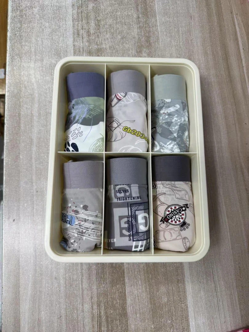 玲家精选078款号男士冰丝短裤六条装