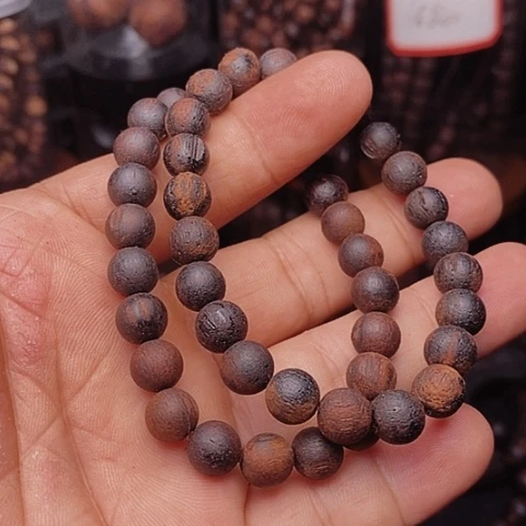 木0.8缅甸小叶降真香瑕疵手串