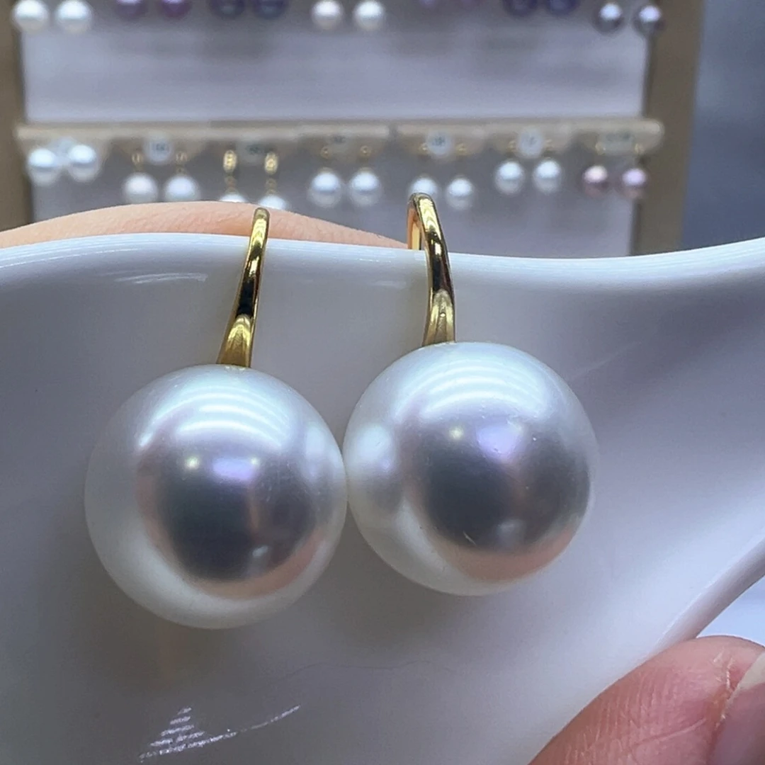 银S925镶嵌淡水珍珠耳饰