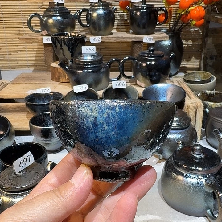 用***3壶建水紫陶紫泥柴烧杯