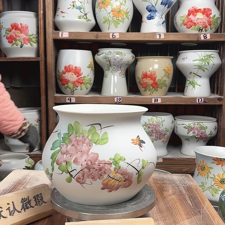 摆件钱袋子紫藤新款陶瓷