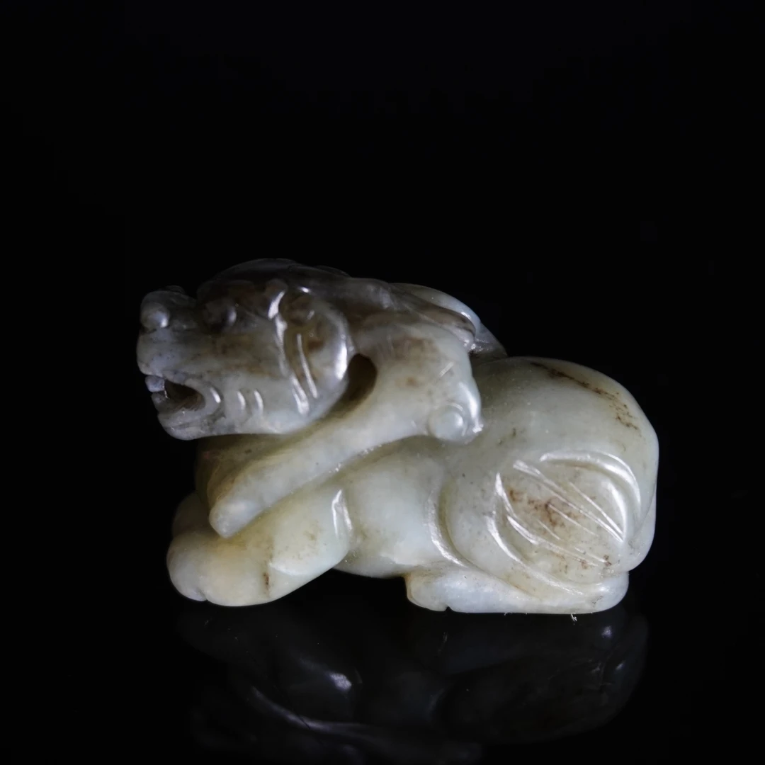 清代和田玉瑞兽/027174/收藏/传承/【友谊文物商店】