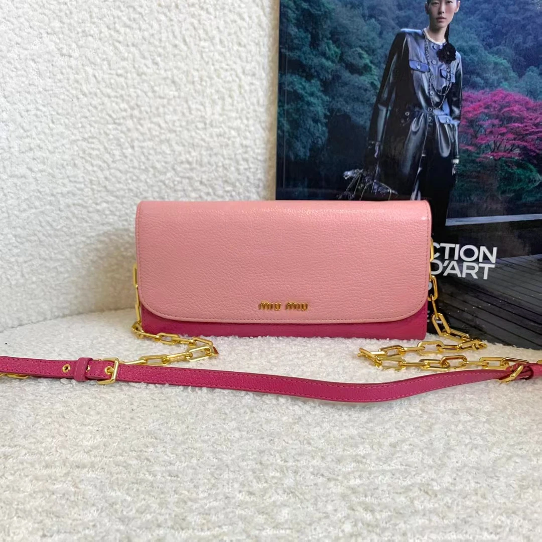 99新 MIU MIU/缪缪  壹臻/拼色链条包 10320059