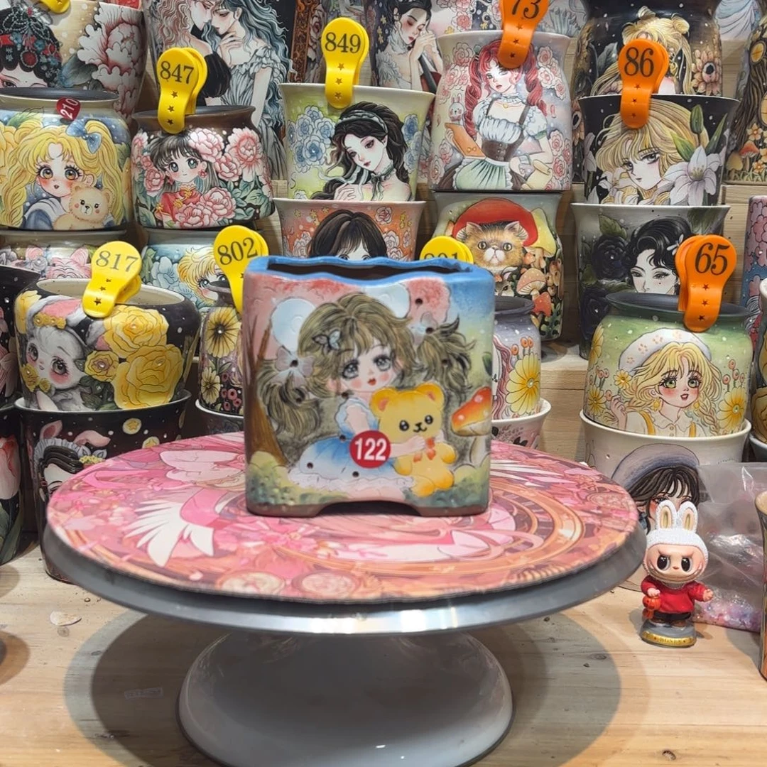 景德镇手绘花盆陶瓷10/11