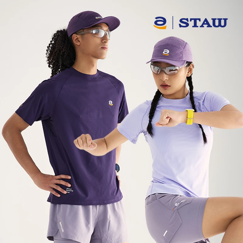 STAW世拓基础训练UPF100+防晒短袖coolmax抗菌跑步吸湿速干短袖