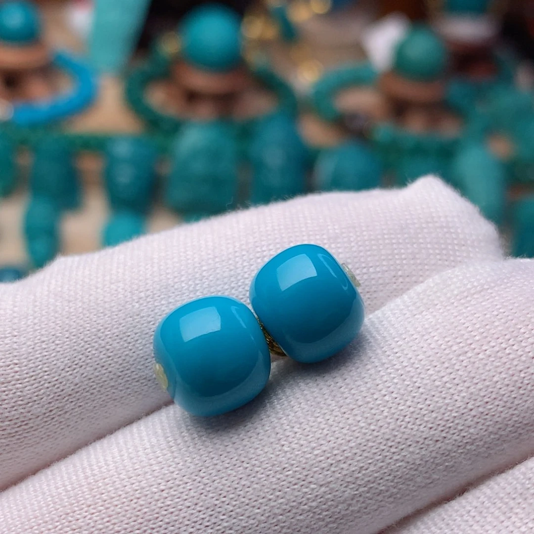 绿松石珠宝奇石未镶嵌10m m