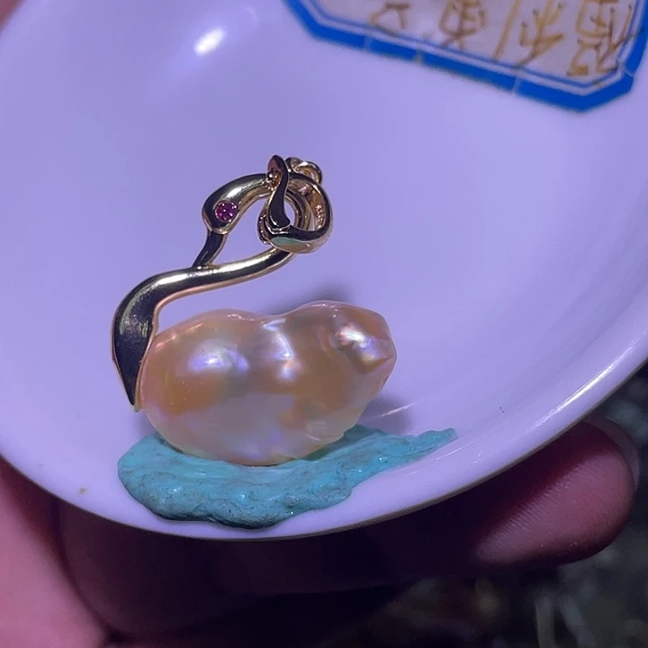 淡水珍珠未镶嵌吊坠(不含链)心*37