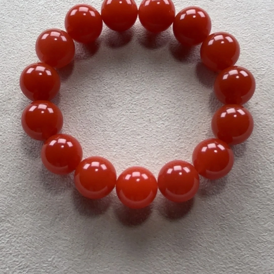 南红玛瑙14➕手串未镶嵌倚*