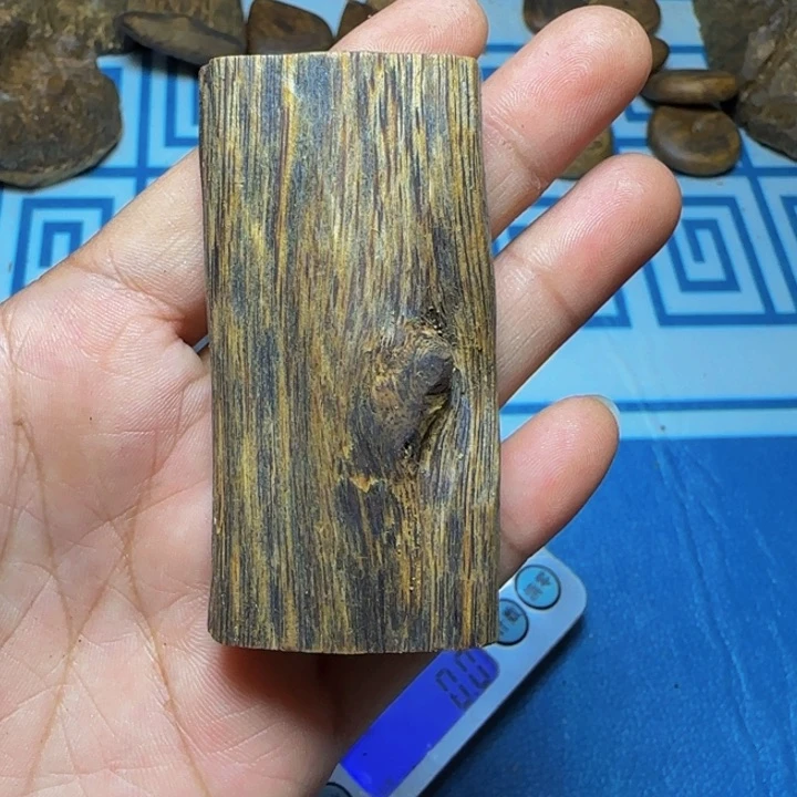 木手工艺雕塑根雕木方板材19.3克