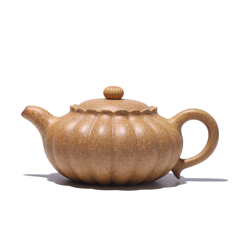 大吉羊柴烧 宜兴紫砂壶茶壶 原矿吉羊金段菊蕾300ml徐雅