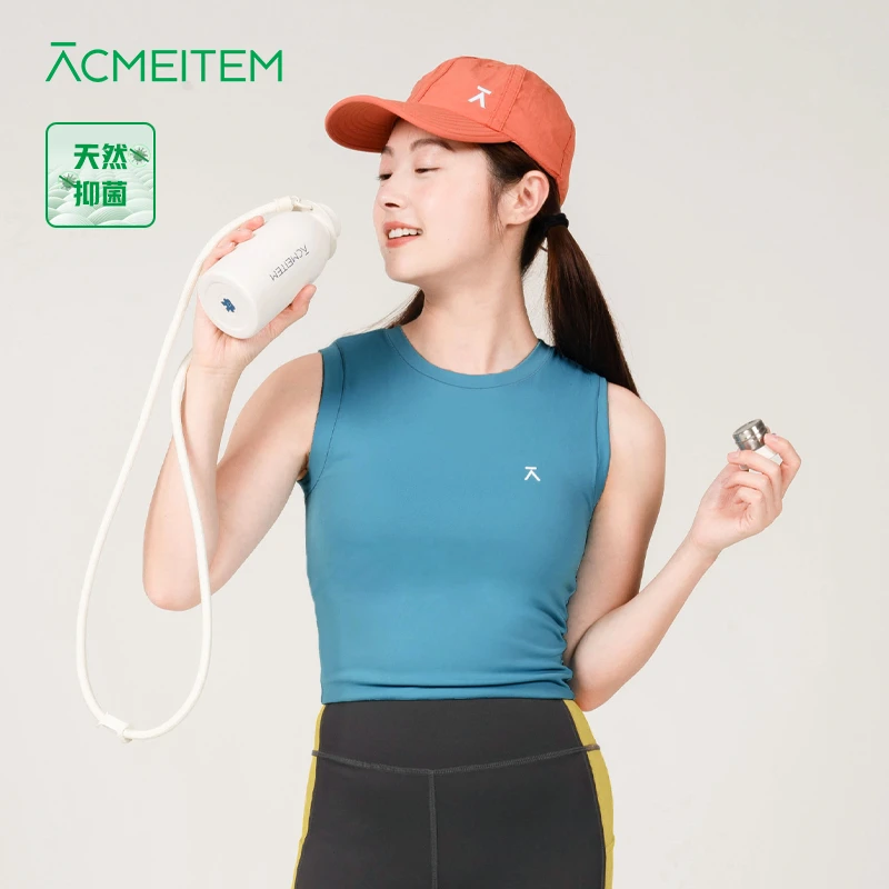 ACMEITEM爱棵米 户外女士运动背心基础款弹力修身圆领无袖上衣