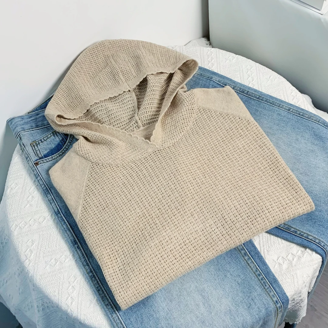 清-带帽长袖针织毛衣292747