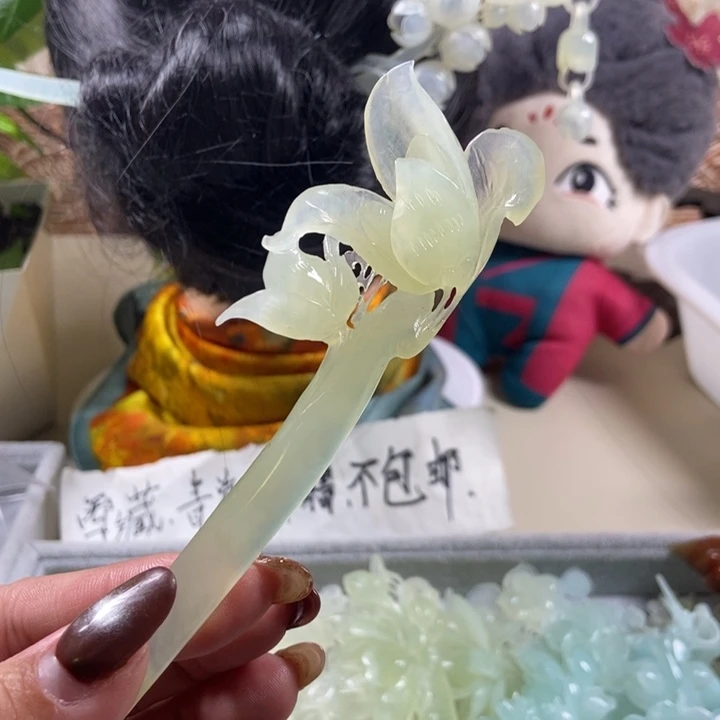 未镶嵌蛇纹石玉发饰