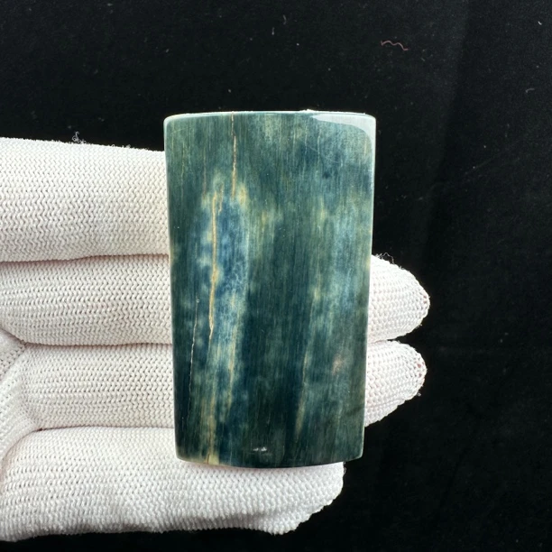 P2869天然猛犸牙肥皂28x52x13mm蓝皮支持鉴定假一赔四