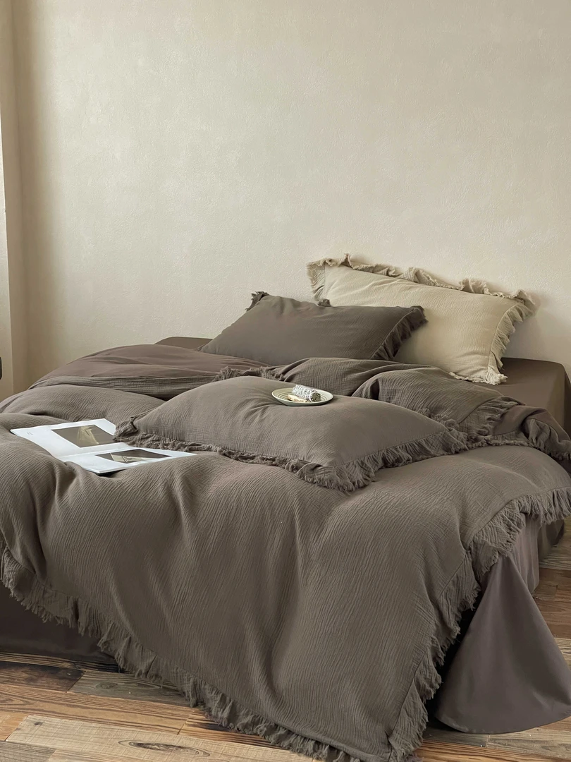 婷姐福利-原棉本棉流苏四件套