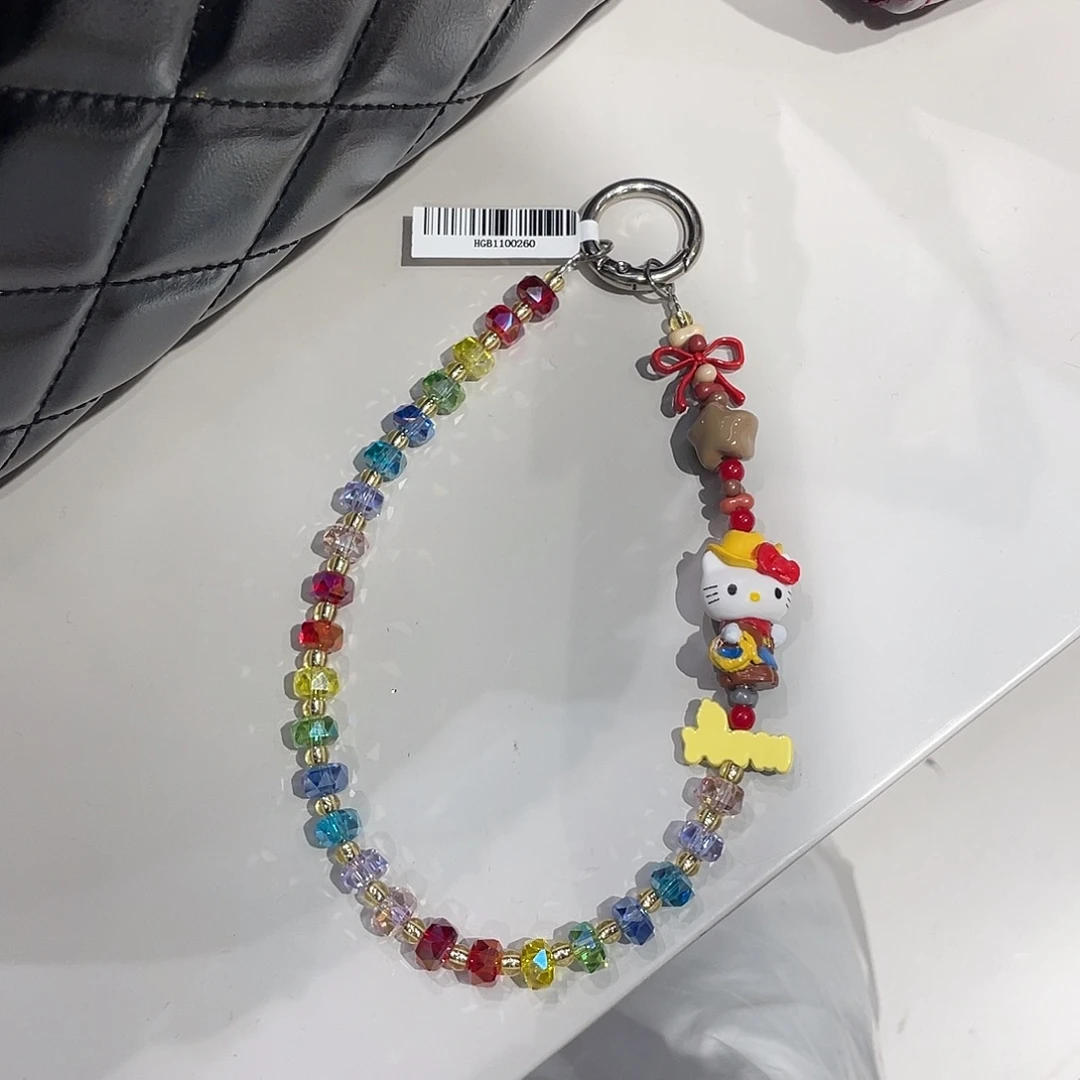 铁合金皮质Kitty手机链