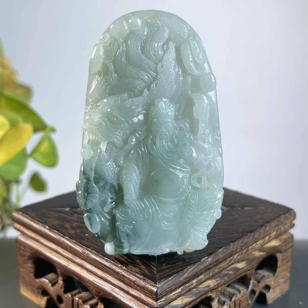 JGA18-139  天然缅甸A货翡翠  关二爷