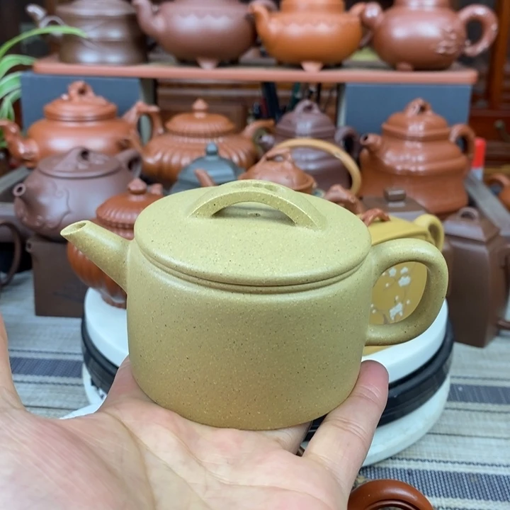 紫砂茶壶汉瓦150-180-220cc原矿本山绿