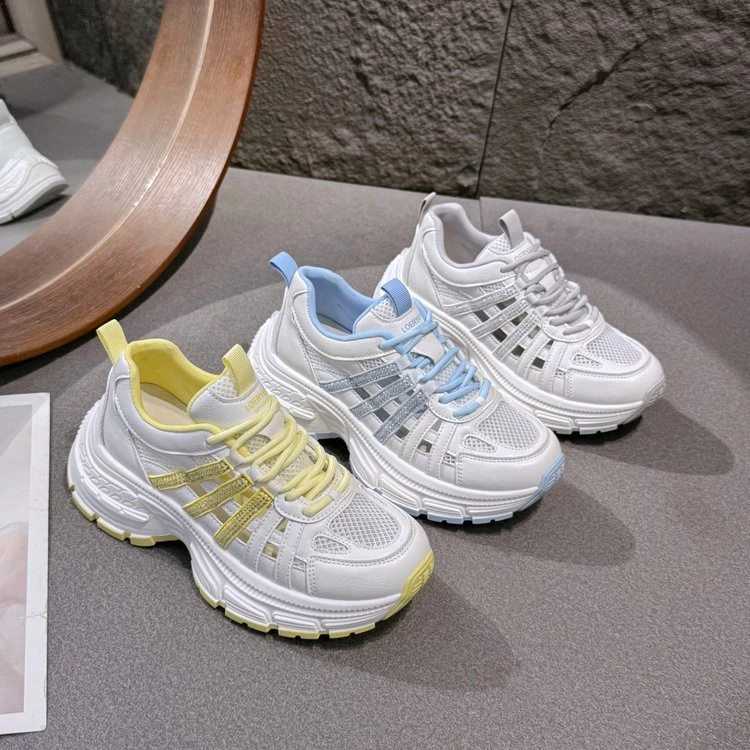 （多多鞋服1688）25款增高老爹鞋女夏外穿舒适网面透气运动休闲鞋