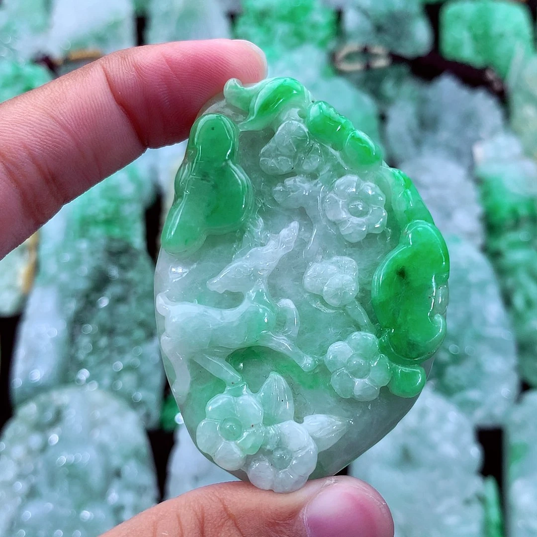 翡翠未镶嵌吊坠(不含链)