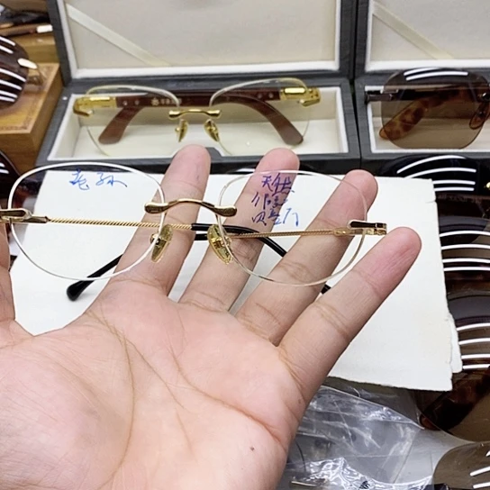 分体款天然水晶石头眼镜