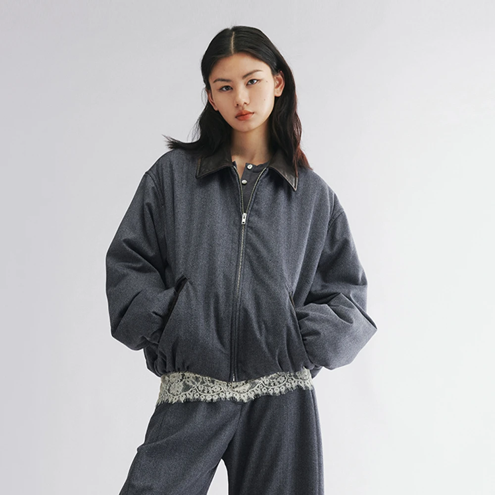 UOOYAA/乌丫2025秋季新款「奇幻都市」Bomber棉夹克UY25372W149158