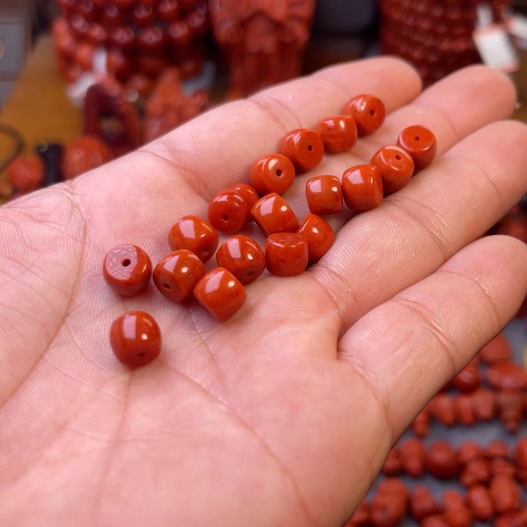 南红玛瑙未镶嵌川料精工直切单珠卡8➕多样性发货其中一件