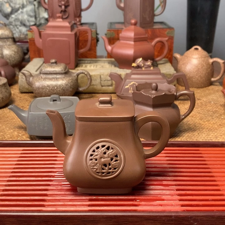 紫砂茶壶四方工艺师作品