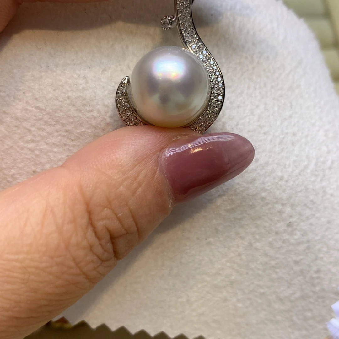 颈饰银S925镶嵌海水珍珠