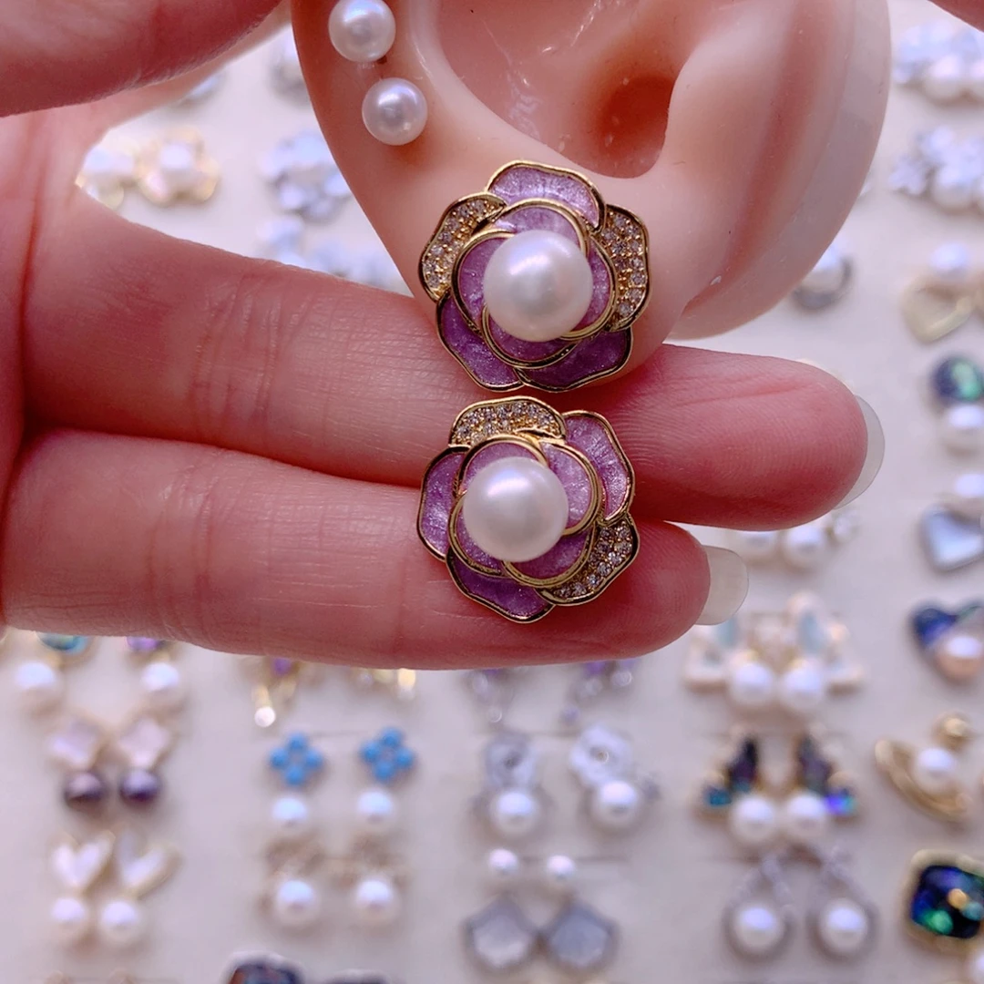 耳饰淡水珍珠合金