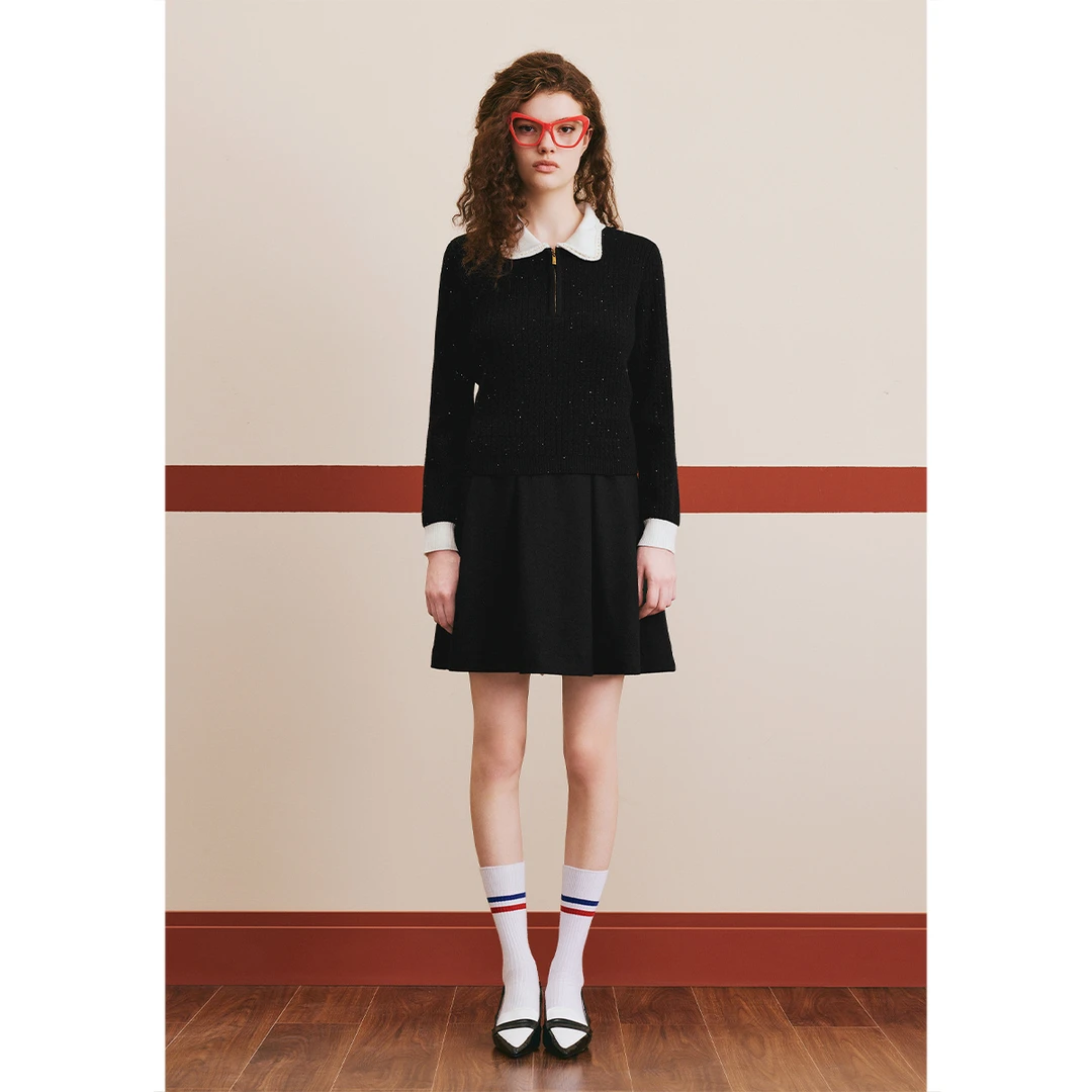 诗篇经典百搭两件套连衣裙6C33506170