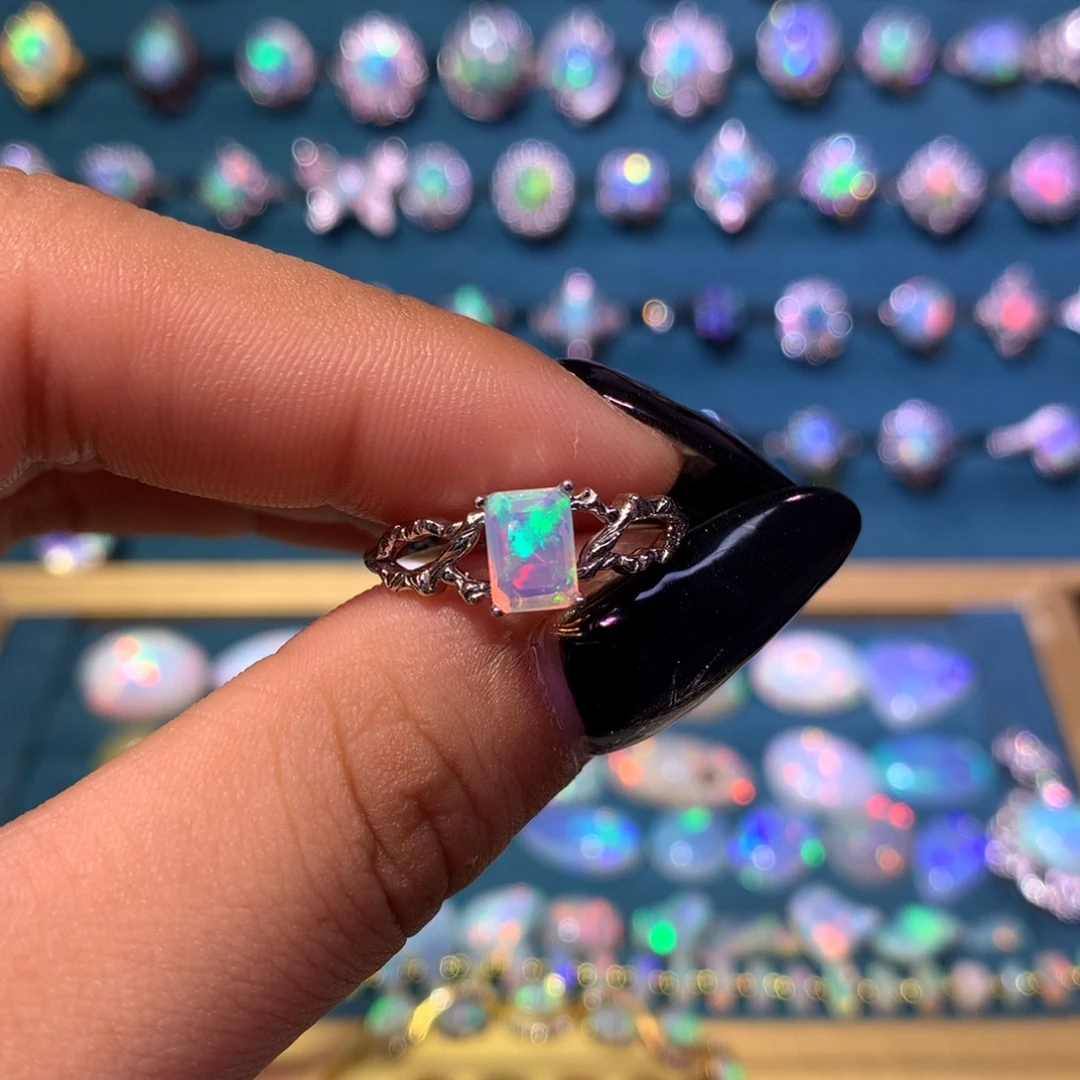 欧泊银S925镶嵌戒指款