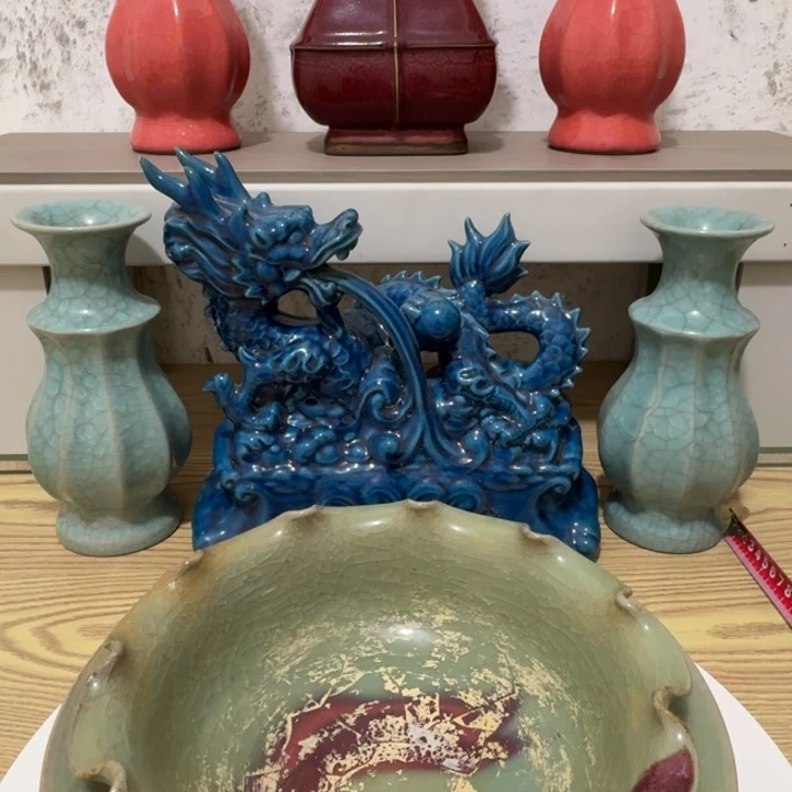 瓷片手工制作陶瓷摆件