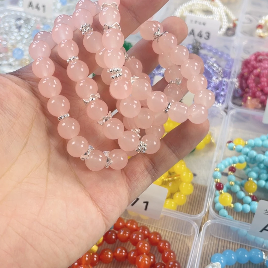 檀香紫檀（小叶紫檀）手串银S925镀金镶嵌